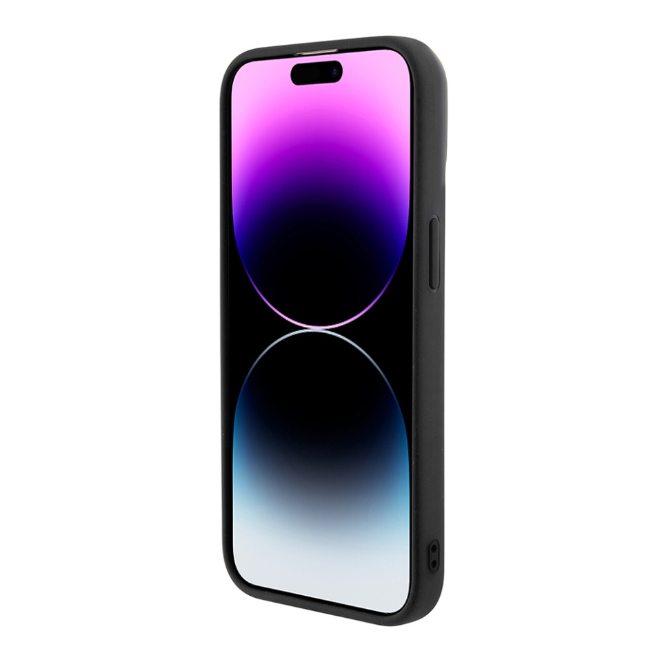 Husa pentru iPhone 15 Pro, Disco Metal Logo, Guess, Negru - 1 | YEO
