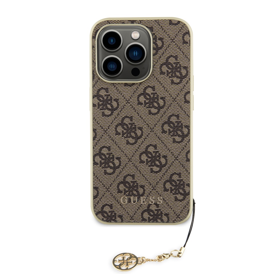 Husa pentru iPhone 15 Pro Hardcase 4G Charm, Guess - Maro - 1 | YEO