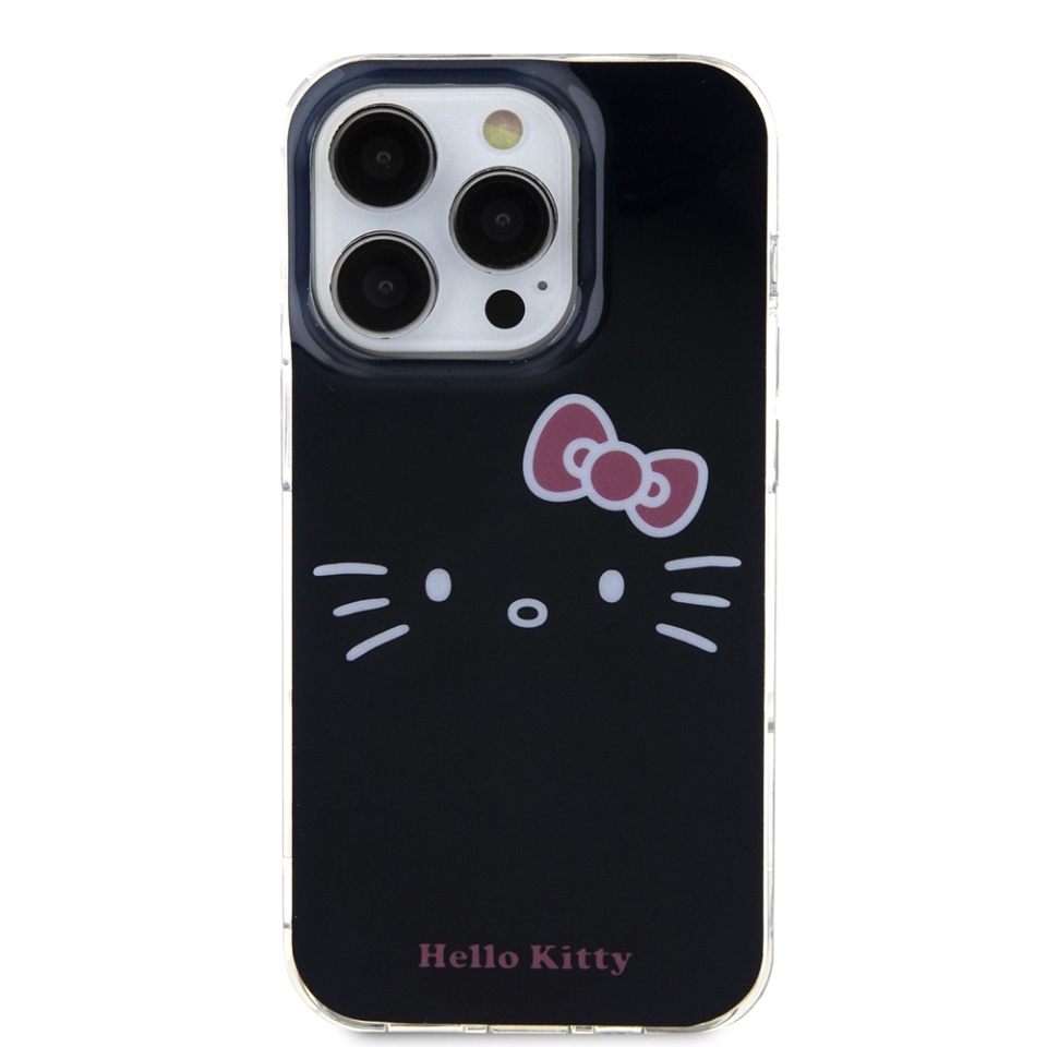 Husa pentru iPhone 15 Pro, Hardcase IML, Hello Kitty - Negru - 1 | YEO