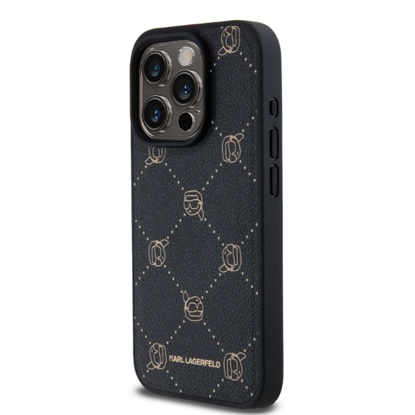 Husa pentru iPhone 15 Pro Leather MagSafe, Karl Lagerfeld - Negru - 3 | YEO