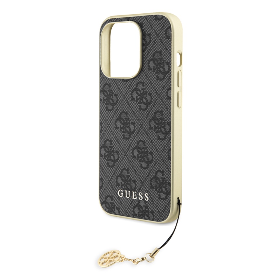 Husa pentru iPhone 15 Pro Max Hardcase 4G Charm, Guess - Gri - 5