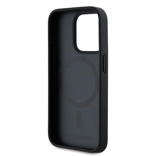 Husa pentru iPhone 15 Pro Max Leather MagSafe, Karl Lagerfeld - Roz - 1 | YEO