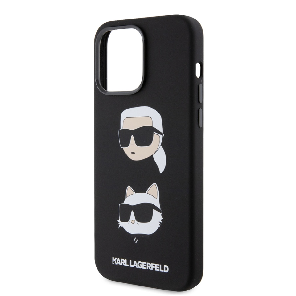 Husa pentru iPhone 15 Pro Max, Silicone, Karl Lagerfeld, Negru - 3 | YEO