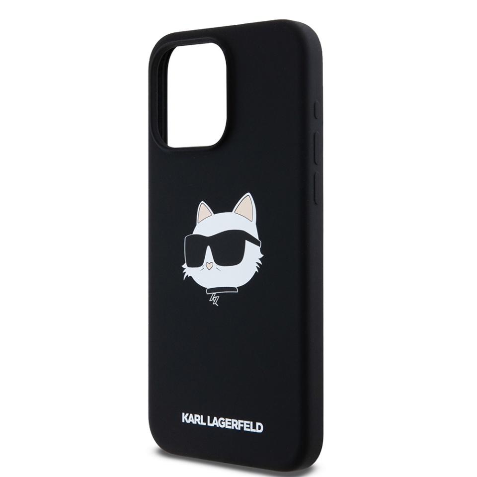 Husa pentru iPhone 15 Pro Max, Silicone MagSafe, Karl Lagerfeld - Negru - 3 | YEO