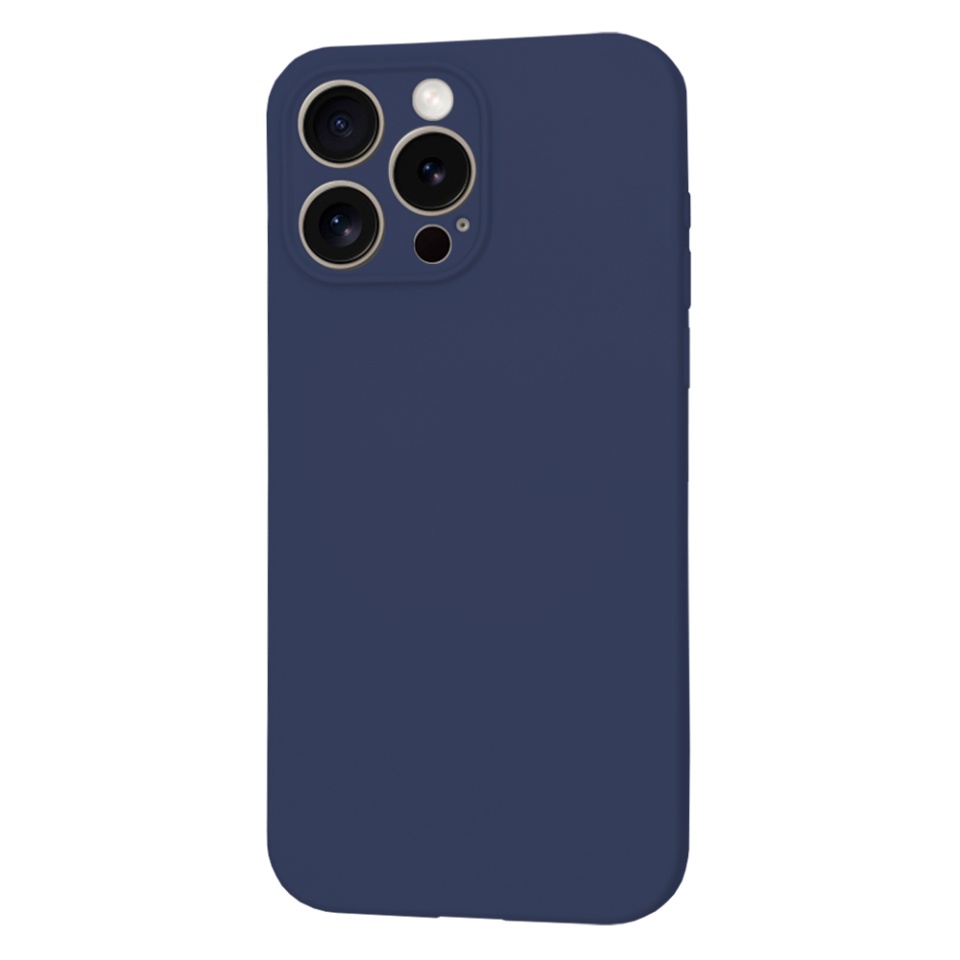 Husa pentru iPhone 15 Pro Max, SKYDDAR INNOVATION, din Silicon Catifelat, SoftFlex Magsafe, Bleumarin, set cu sticker - 1 | YEO