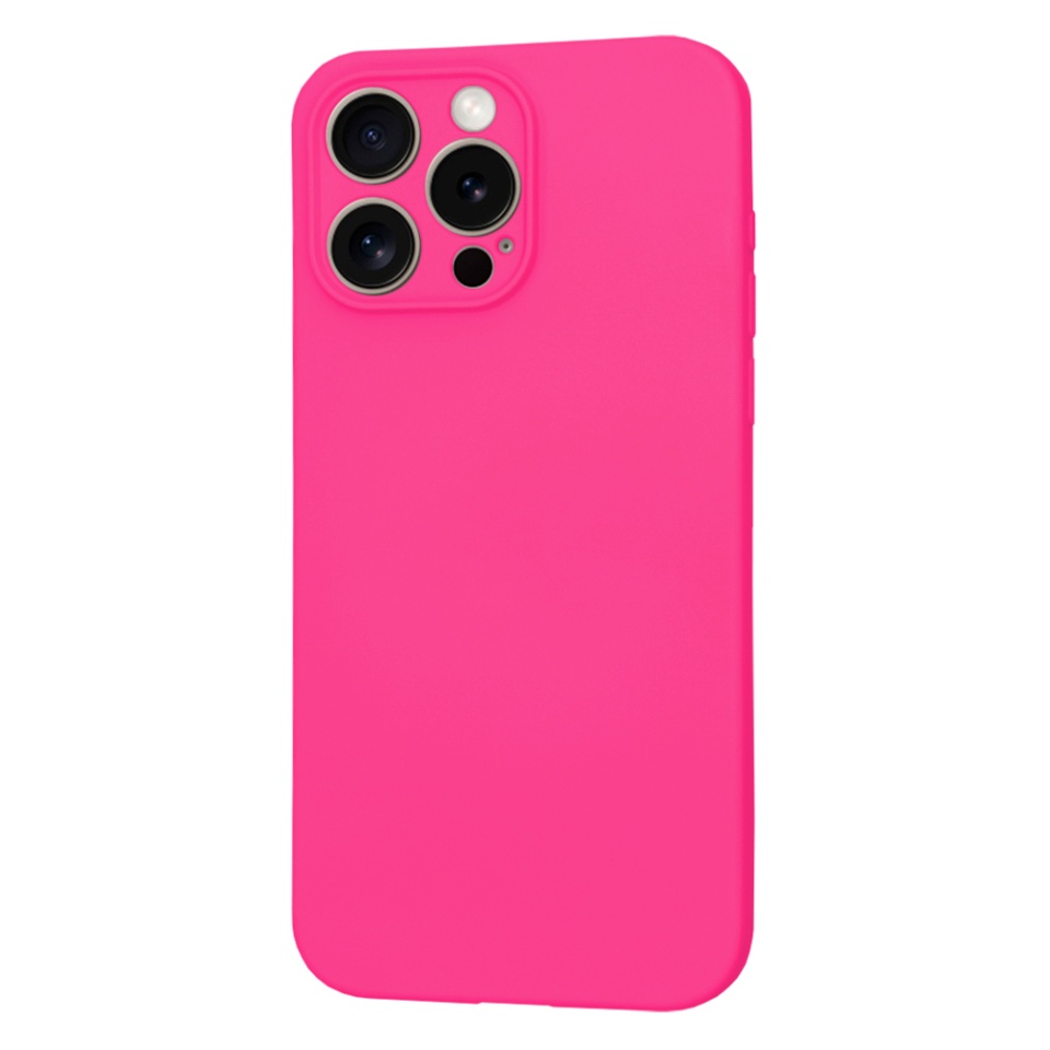 Husa pentru iPhone 15 Pro Max, SKYDDAR INNOVATION, din Silicon Catifelat, SoftFlex Magsafe, Fucsia, set cu sticker - 1 | YEO