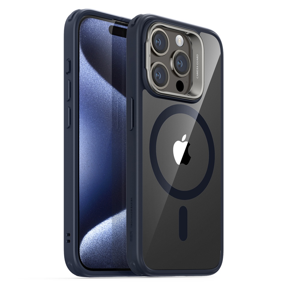 Husa pentru iPhone 15 Pro Max, slim MagSafe, Classic Hybrid HaloLock Kickstand ESR - Albastru - 1 | YEO