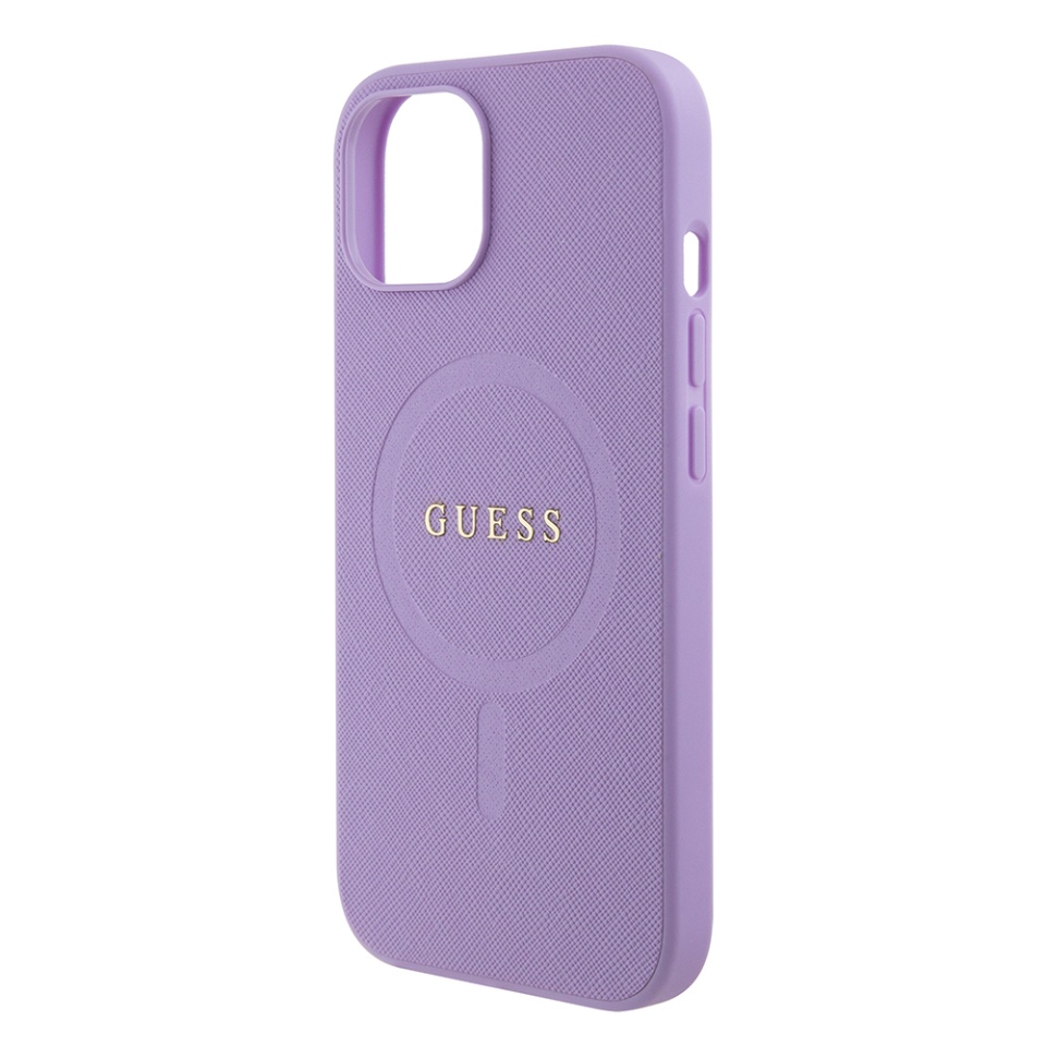 Husa pentru iPhone 15 Saffiano MagSafe, Guess - Mov - 4 | YEO