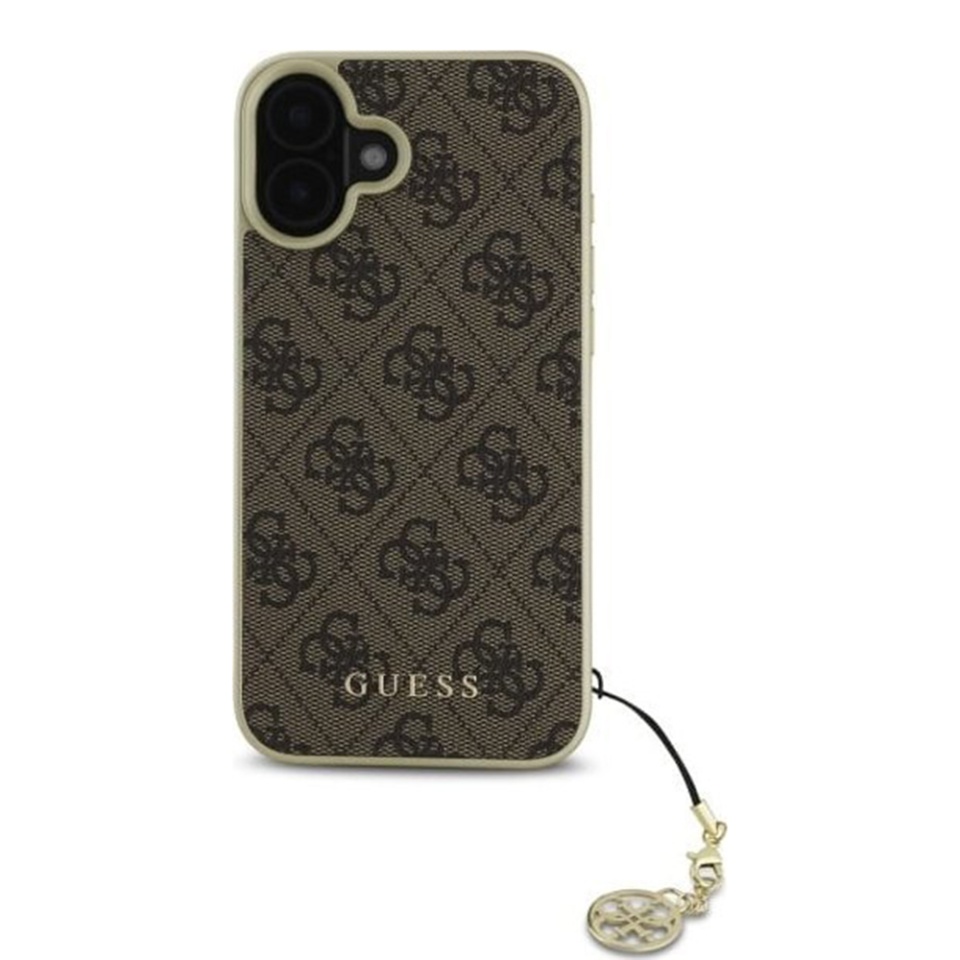 Husa pentru iPhone 16 Hardcase 4G Charm, Guess - Maro - 1 | YEO