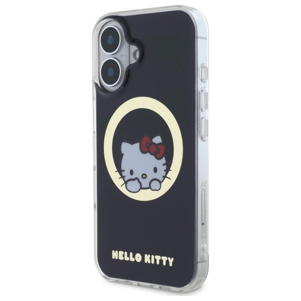 Husa pentru iPhone 16, Hardcase IML, Hello Kitty - Negru - 1 | YEO