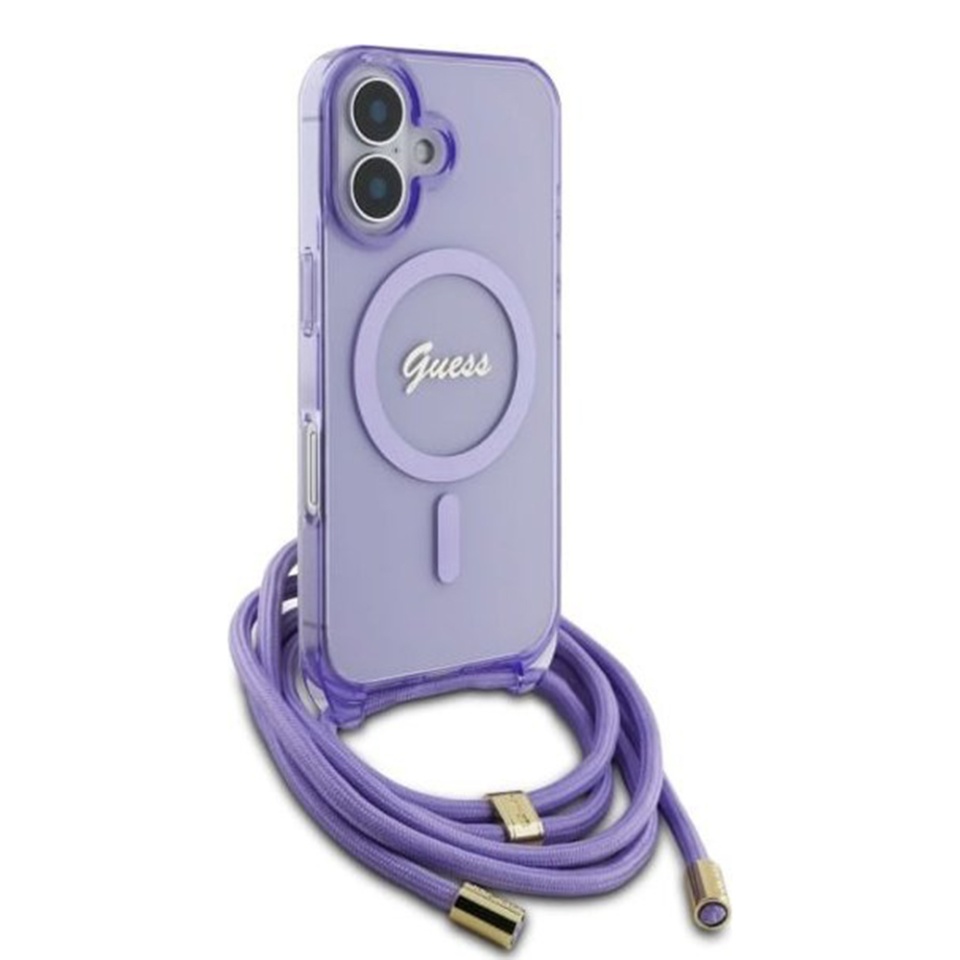 Husa pentru iPhone 16, Karl Lagerfeld, IML Crossbody MagSafe, Roz - 2 | YEO