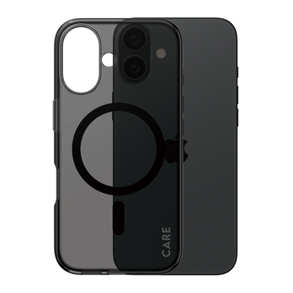 Husa pentru iPhone 16, PanzerGlass, CARE Flagship Urban Combat Black MagSafe, Anti-Soc 4.8m, Anti-Ingalbenire, Design Slim, Compatibila MagSafe, Fumuriu - 2 | YEO