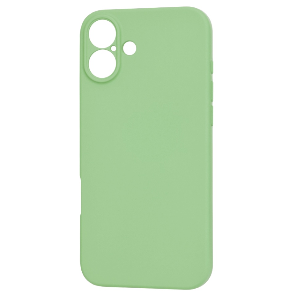 Husa pentru iPhone 16 Plus, SKYDDAR INNOVATION, din Silicon Catifelat, SoftElegance , Verde deschis, set cu sticker - 3 | YEO