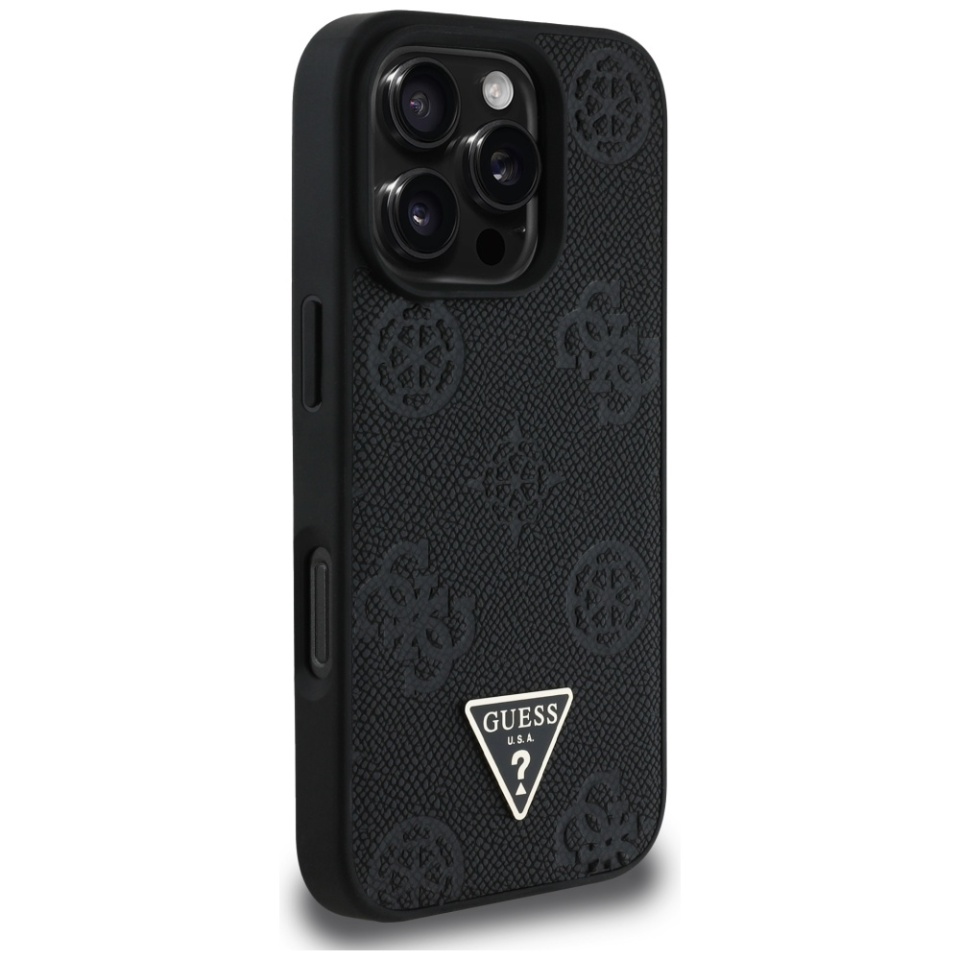 Husa pentru iPhone 16 Pro, Grained Triangle, Guess, Negru - 1 | YEO