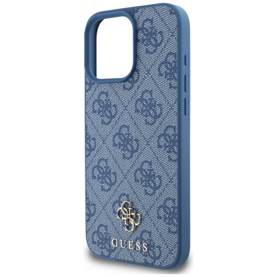 Husa pentru iPhone 16 Pro, Guess, 4G Small and Classic Logo MagSafe, Protectie Slim, Albastru - 3 | YEO