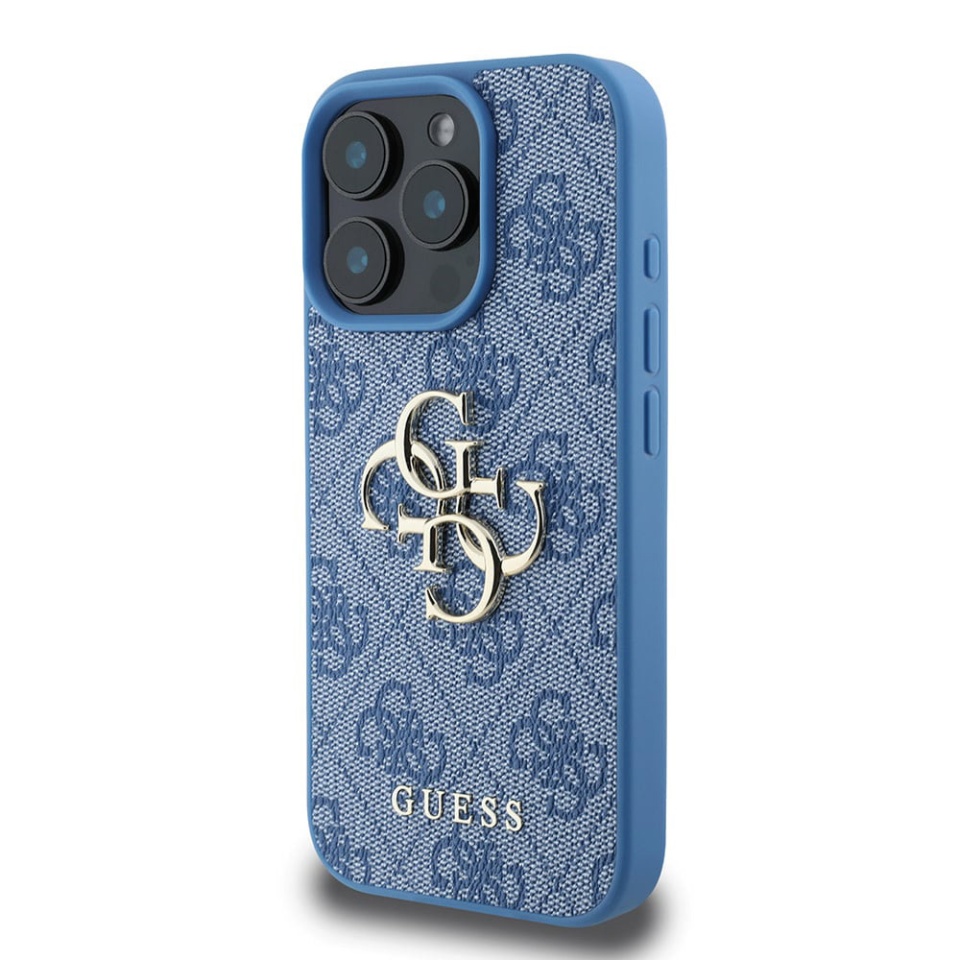 Husa pentru iPhone 16 Pro, Guess Hardcase 4G Big Logo, Protectie Slim, Compatibila, Albastru - 3 | YEO