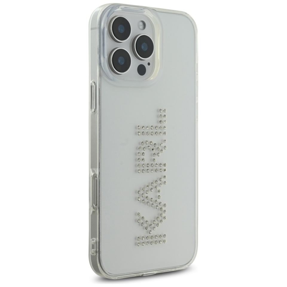 Husa pentru iPhone 16 Pro IML Rhinestones, Karl Lagerfeld - Transparenta - 1 | YEO