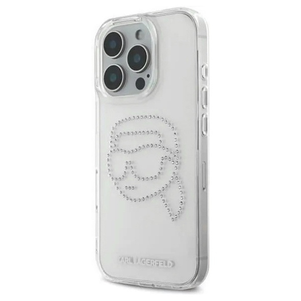 Husa pentru iPhone 16 Pro IML Rhinestones, Karl Lagerfeld - Transparenta - 3 | YEO