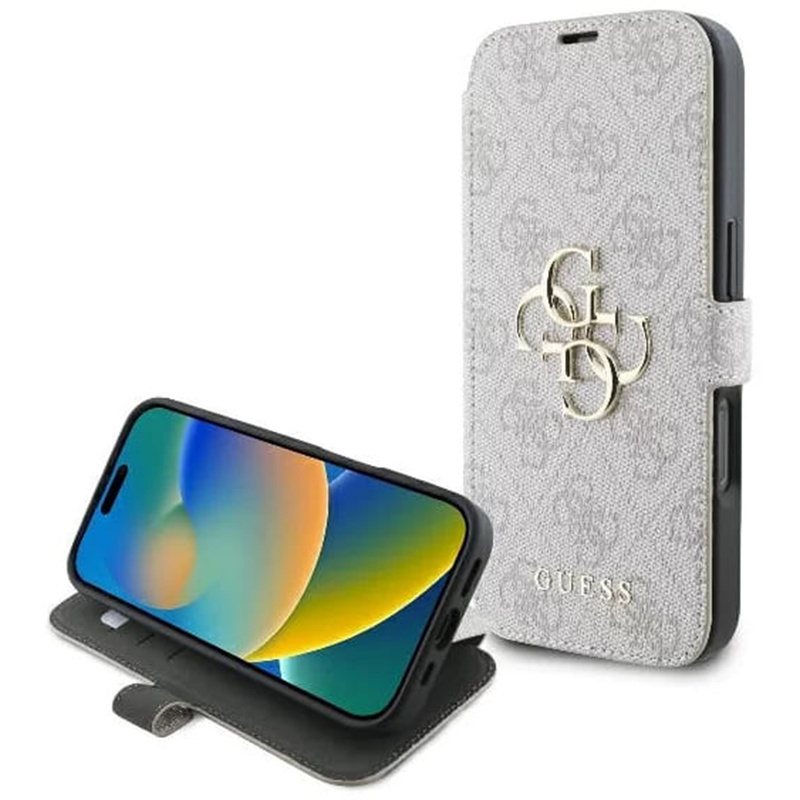 Husa pentru iPhone 16 Pro Max, Book, Guess - Roz