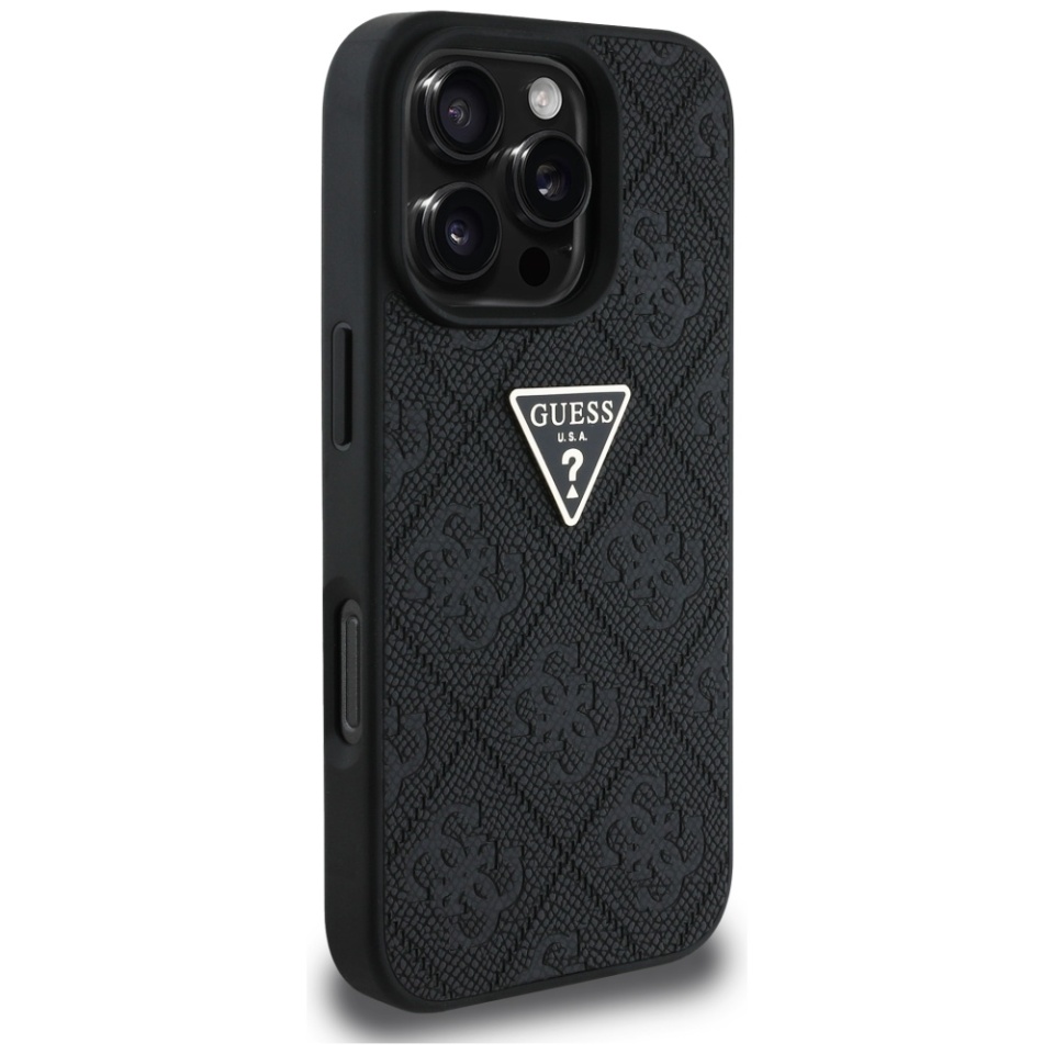 Husa pentru iPhone 16 Pro Max, Guess 4G Metal Logo, Protectie Slim, Compatibila, Negru - 3 | YEO