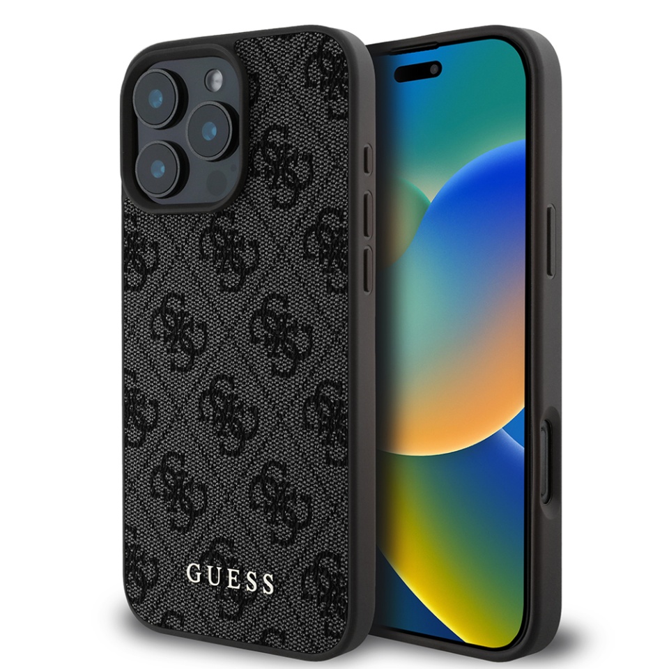 Husa pentru iPhone 16 Pro Max, Hardcase 4G Classic, Guess, Negru