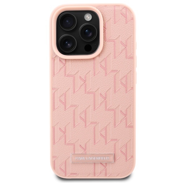 Husa pentru iPhone 16 Pro Max Leather MagSafe, Karl Lagerfeld - Roz - 2 | YEO