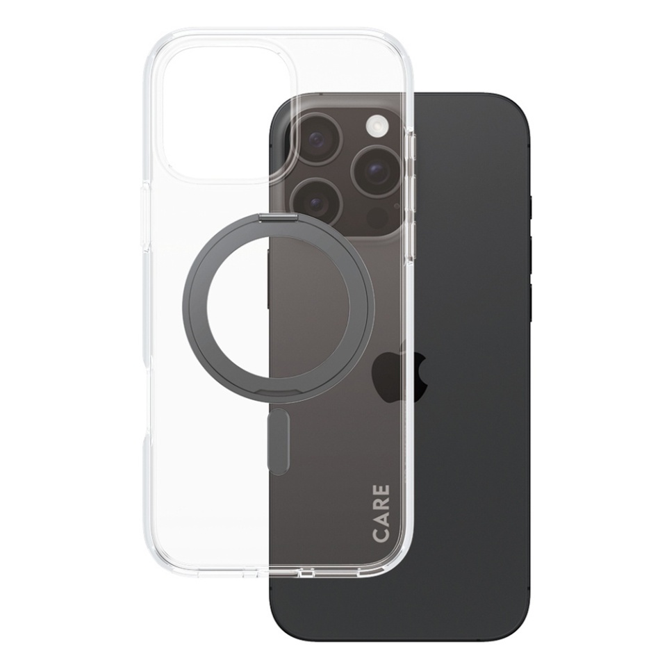 Husa pentru iPhone 16 Pro Max, PanzerGlass, MagSafe Kickstand si Protectie Camera, Margini Intarite Anti-Soc, Design Slim, Transparent