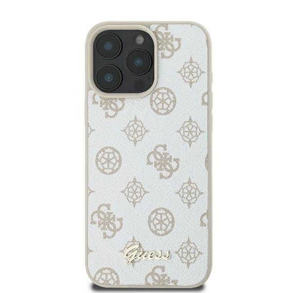 Husa pentru iPhone 16 Pro Peony Script MagSafe, Guess - Alb - 2 | YEO