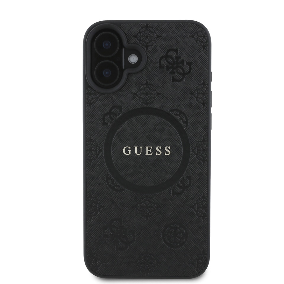 Husa pentru iPhone 16 Saffiano MagSafe, Guess - Negru - 2 | YEO