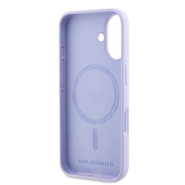Husa pentru iPhone 16, Silicone MagSafe, Karl Lagerfeld - Mov - 1 | YEO