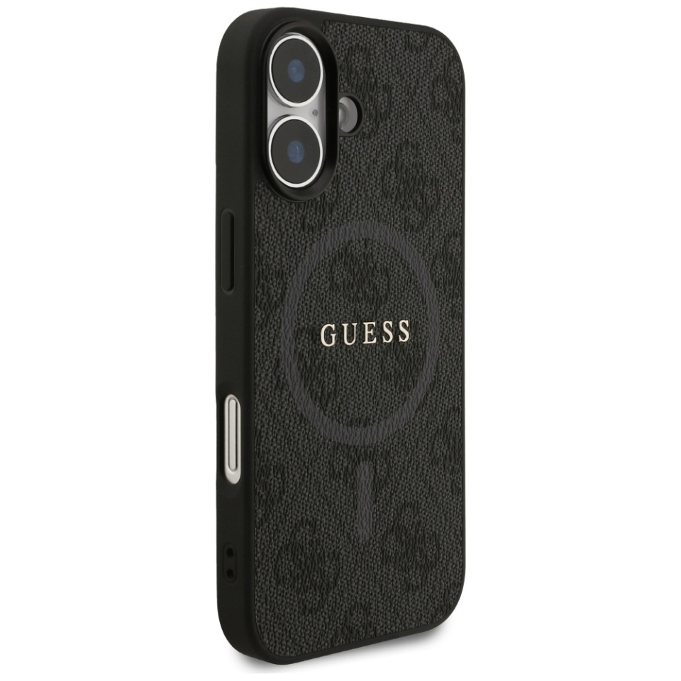 Husa pentru iPhone 17, 4G Ring Classic Logo MagSafe, Guess, Negru - 1 | YEO