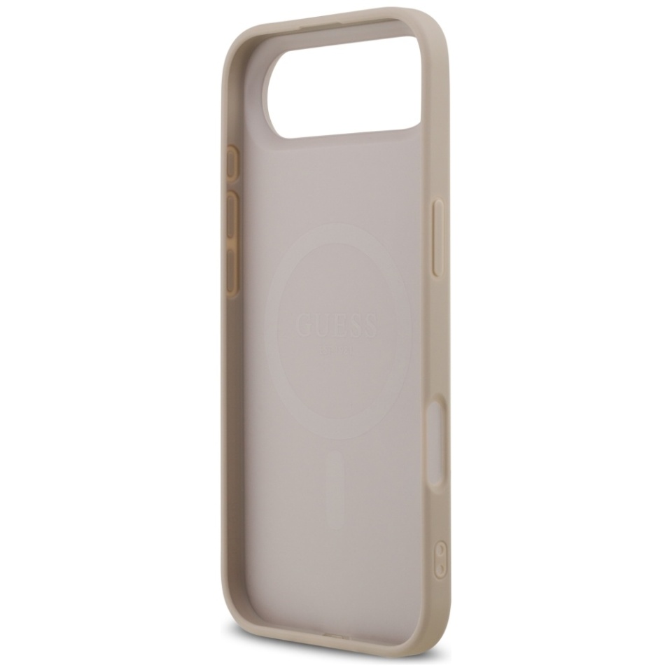 Husa pentru iPhone 17 Air, 4G Ring Classic Logo MagSafe, Guess, Roz - 1 | YEO