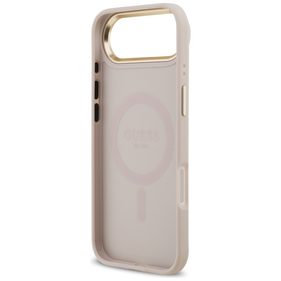 Husa pentru iPhone 17 Air, Guess, Hardcase 4G Classic MagSafe, Roz - 2 | YEO