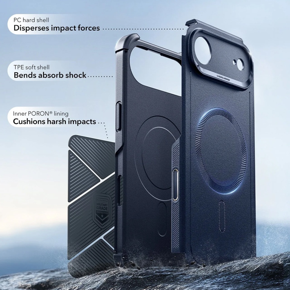 Husa pentru iPhone 17 Air, Magsafe, ESR Cyber Halolock, Albastru - 2 | YEO