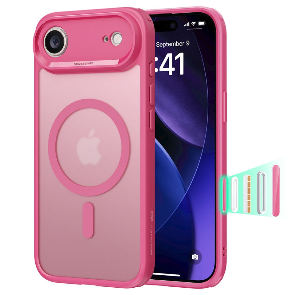 Husa pentru iPhone 17 Air, slim, ESR Classic Hybrid HaloLock, Mov