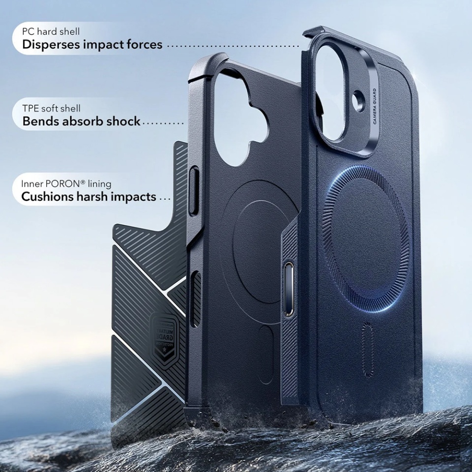 Husa pentru iPhone 17, Magsafe, ESR Cyber Halolock, Albastru - 3 | YEO