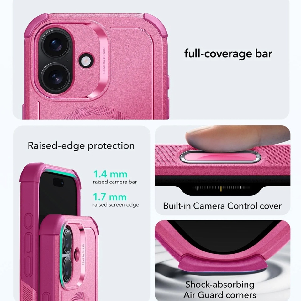 Husa pentru iPhone 17, Magsafe, ESR Cyber Halolock, Roz - 1 | YEO
