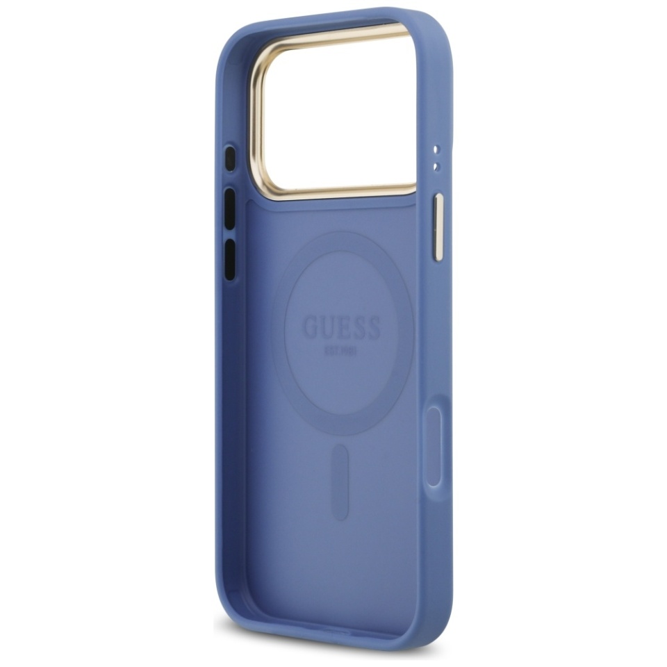 Husa pentru iPhone 17 Pro, Guess, Hardcase 4G Classic MagSafe, Albastru - 2 | YEO