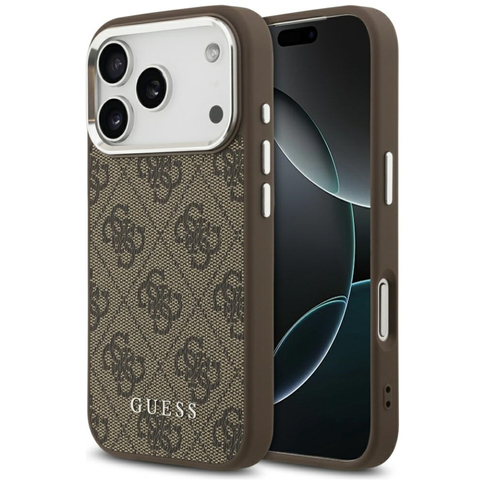 Husa pentru iPhone 17 Pro, Hardcase 4G Classic Logo MagSafe, Maro