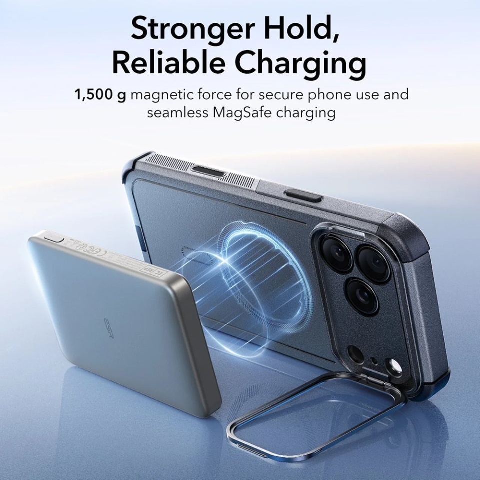 Husa pentru iPhone 17 Pro Max, ESR Cyber Armor Kickstand, Gri - 2 | YEO