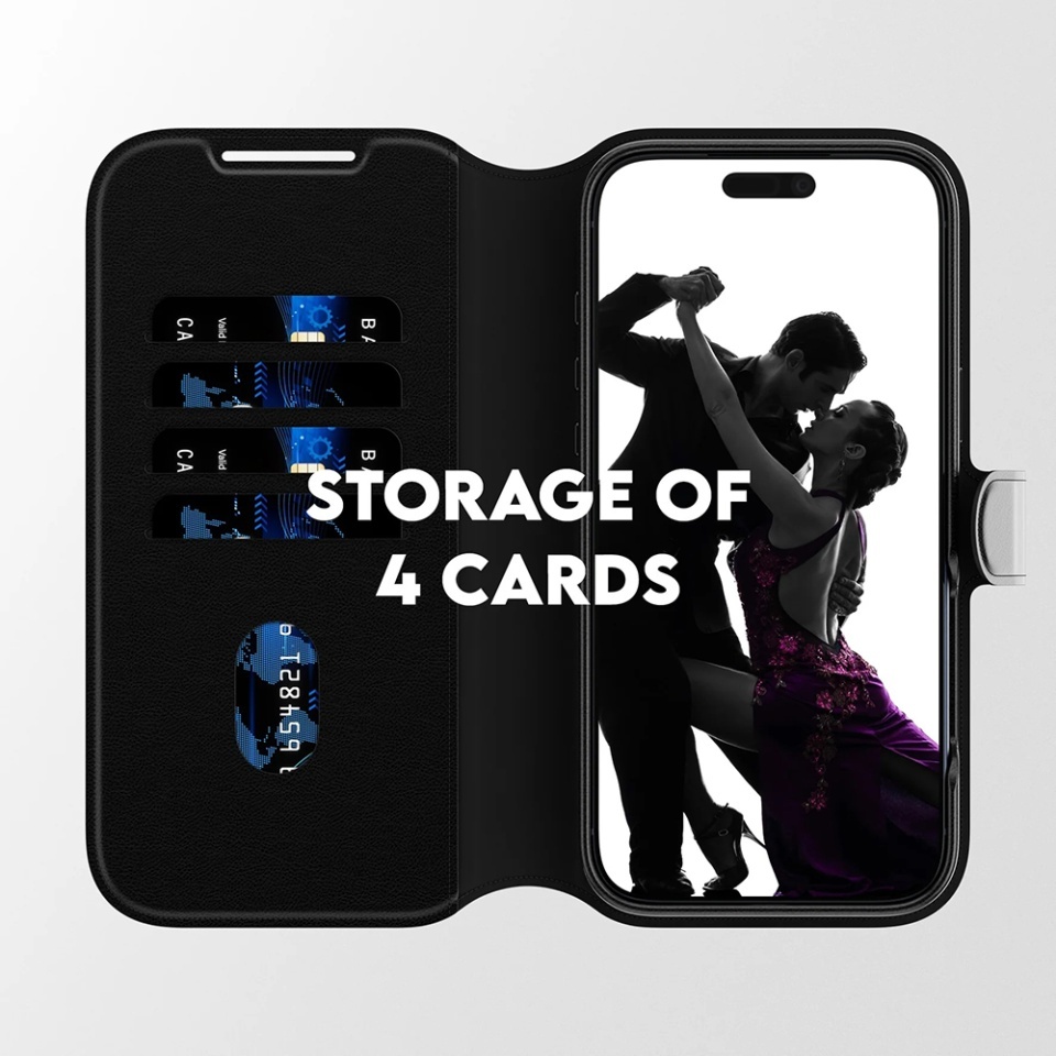 Husa pentru iPhone 17 Pro Max, PanzerGlass, CARE Feature MagSafe Case Tango Two-in-One Wallet, Tip Carte Detasabila 2in1 cu Portofel si Prindere Magnetica, Piele Ecologica, Antisoc, Negru - 3 | YEO