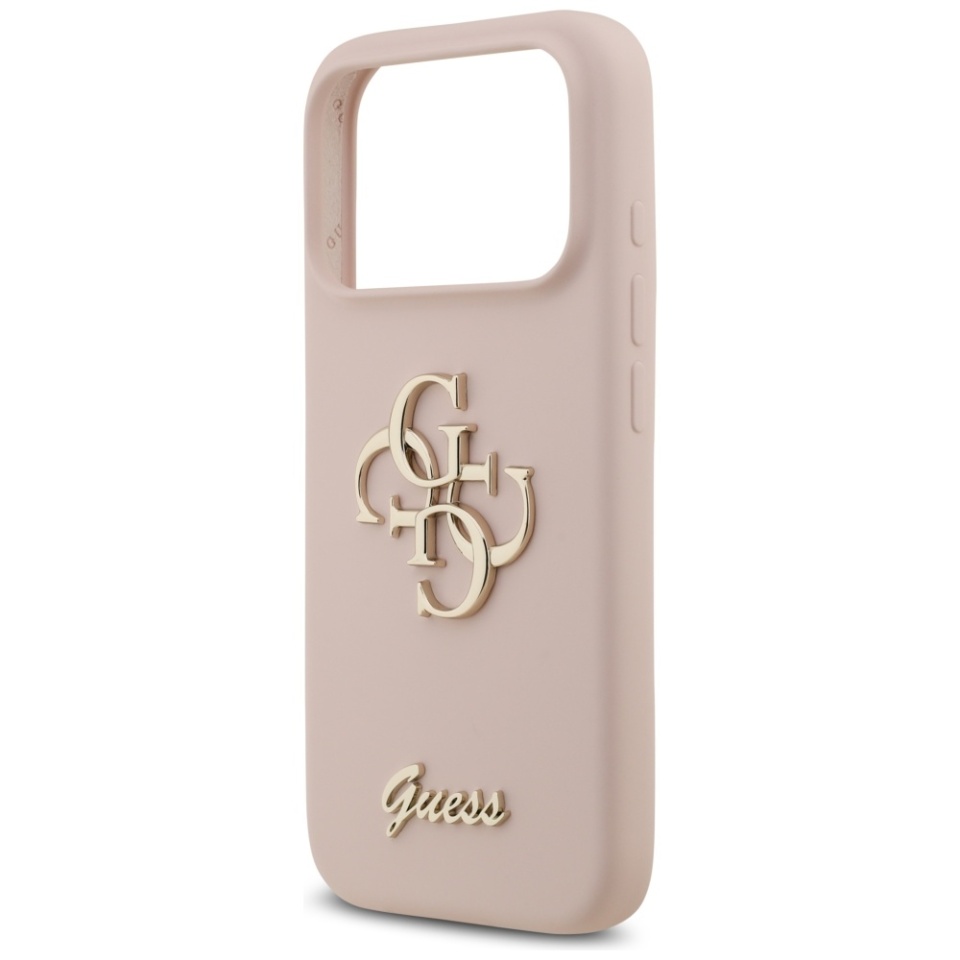 Husa pentru iPhone 17 Pro, Silicone Big 4G Script, Protectie Slim, Roz deschis - 3 | YEO