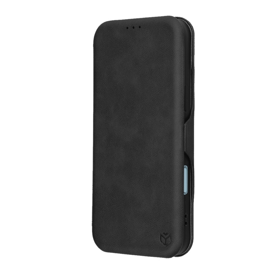 Husa pentru iPhone 17 Pro, SKYDDAR INNOVATION, Safe Wallet tip carte din Piele Ecologica, Suport Carduri, Inchidere Magnetica, Negru, set cu sticker - 3 | YEO