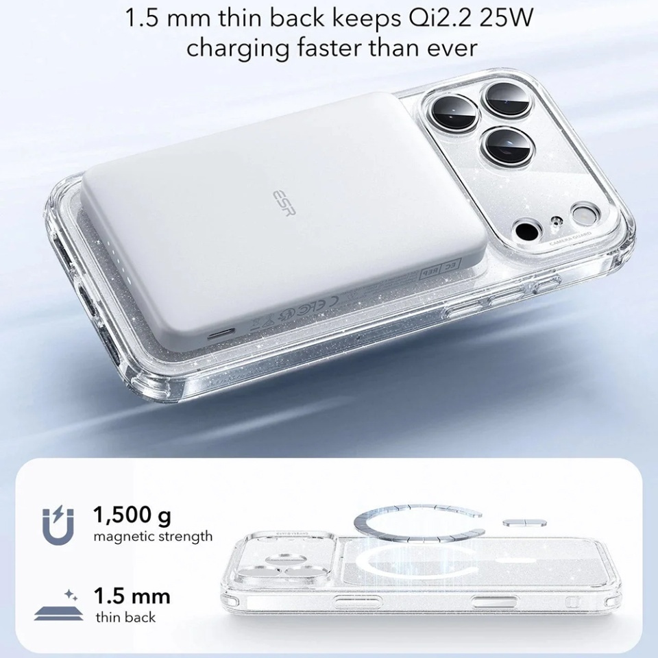 Husa pentru iPhone 17 Pro, slim, ESR Classic Hybrid HaloLock, Mata - 2 | YEO