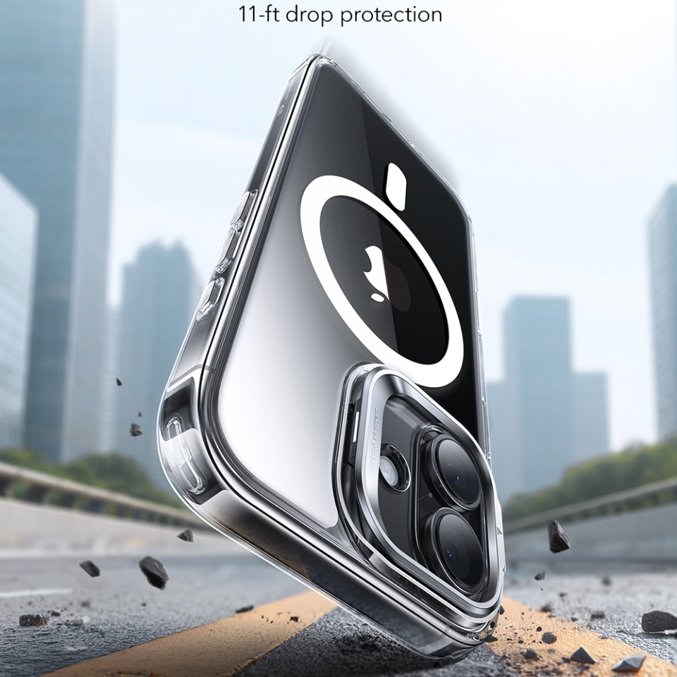 Husa pentru iPhone 17, slim, ESR Classic Hybrid HaloLock Kickstand, Transparenta - 1 | YEO