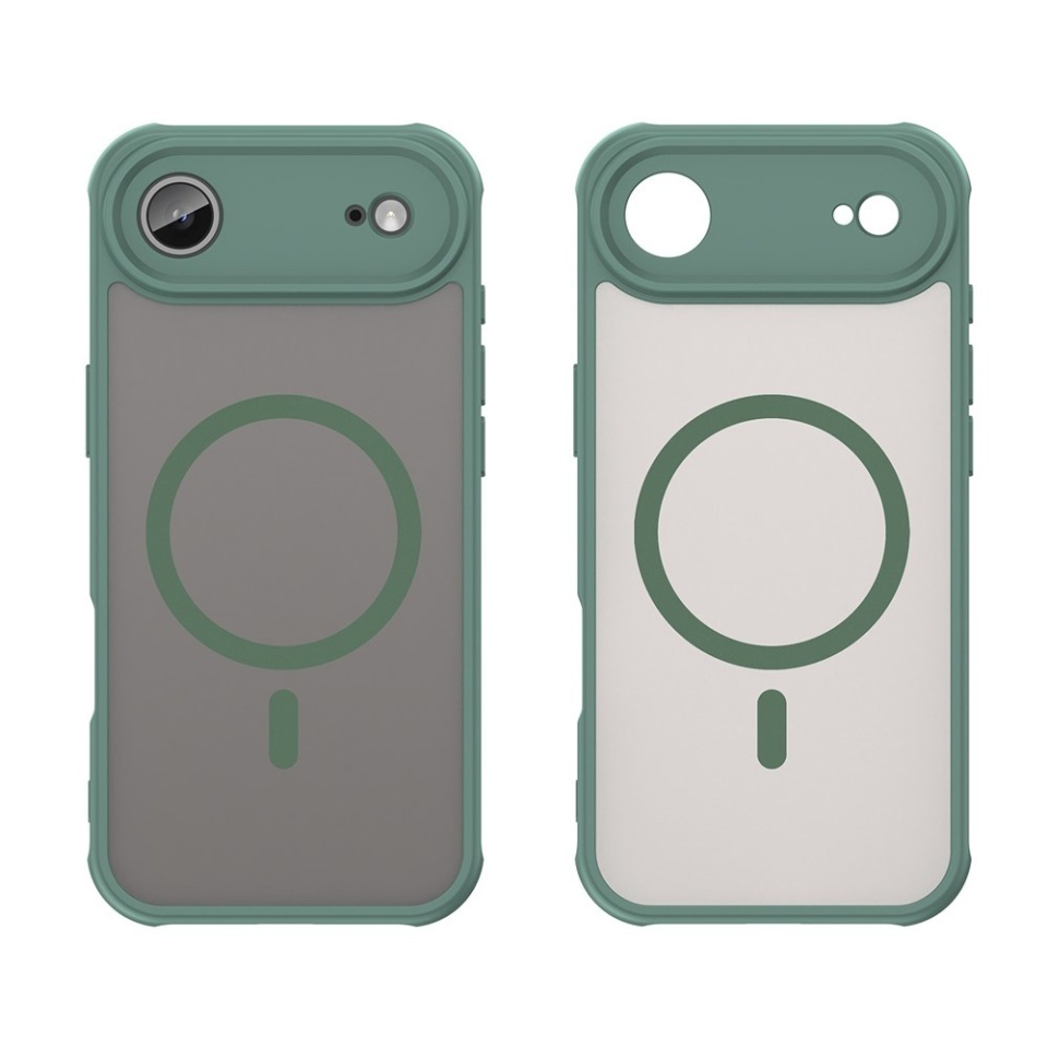 Husa pentru iPhone Air, SKYDDAR INNOVATION, HaloFrost MagSafe II, Antisoc, set cu sticker, Verde - 1 | YEO