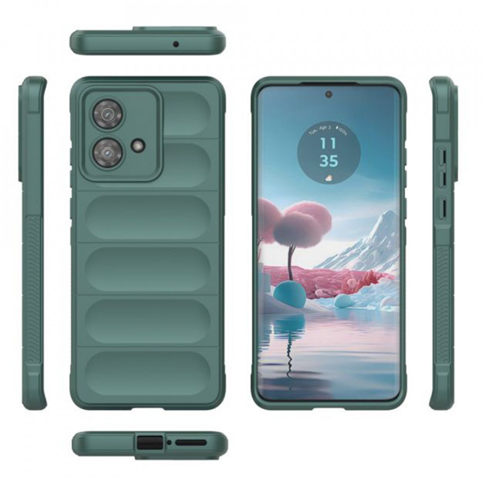 Husa pentru Motorola Edge 40 Neo eleganta, din silicon mat, SKDR Vogue - Verde - 1 | YEO