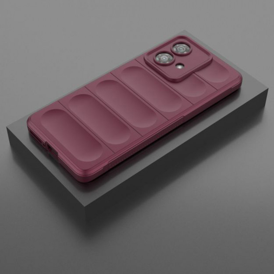 Husa pentru Motorola Edge 40 Neo eleganta, din silicon mat, SKDR Vogue - Bordo - 1 | YEO