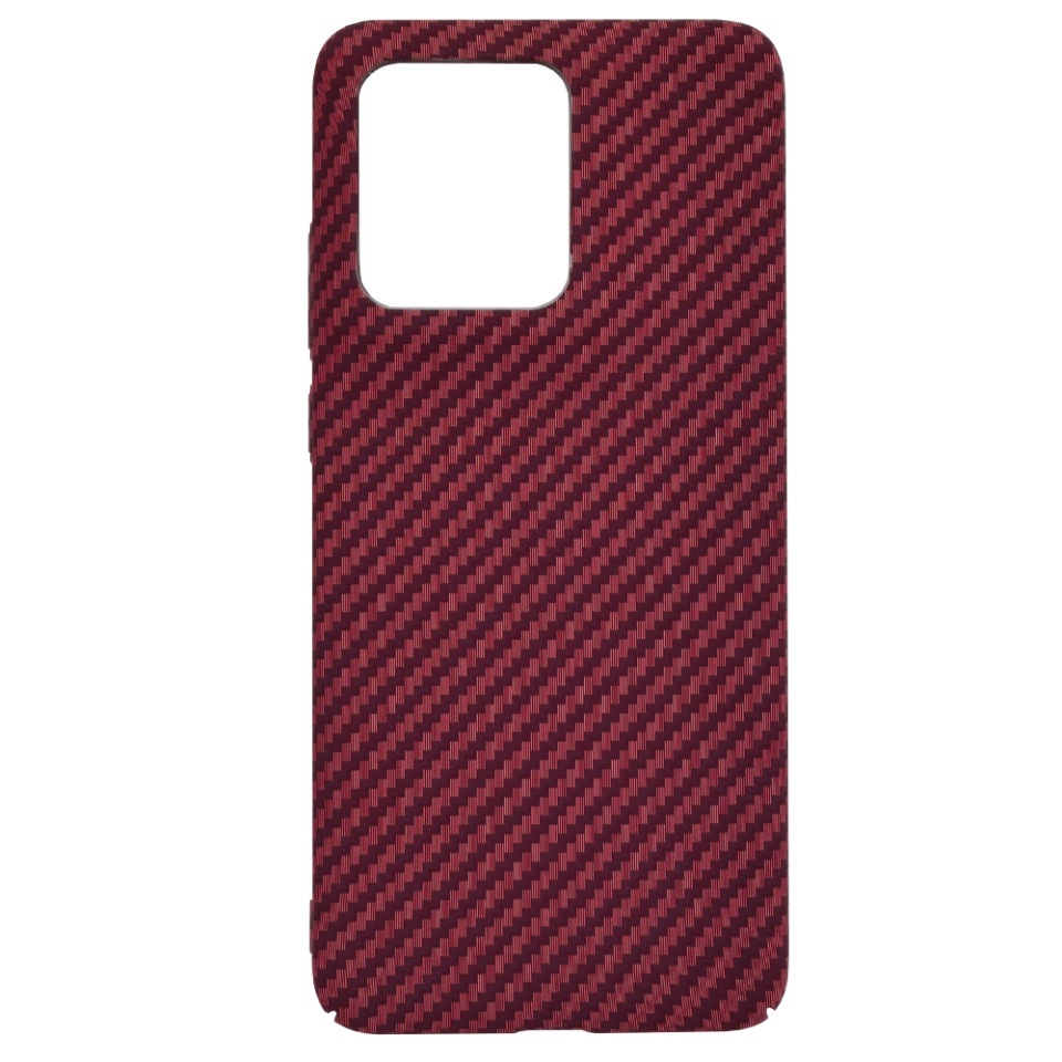 Husa pentru Motorola Edge 50 Neo / Edge 60 Neo, SKYDDAR INNOVATION, textura carbon, Carbonite FiberShell, set cu sticker, Rosu, - 3 | YEO