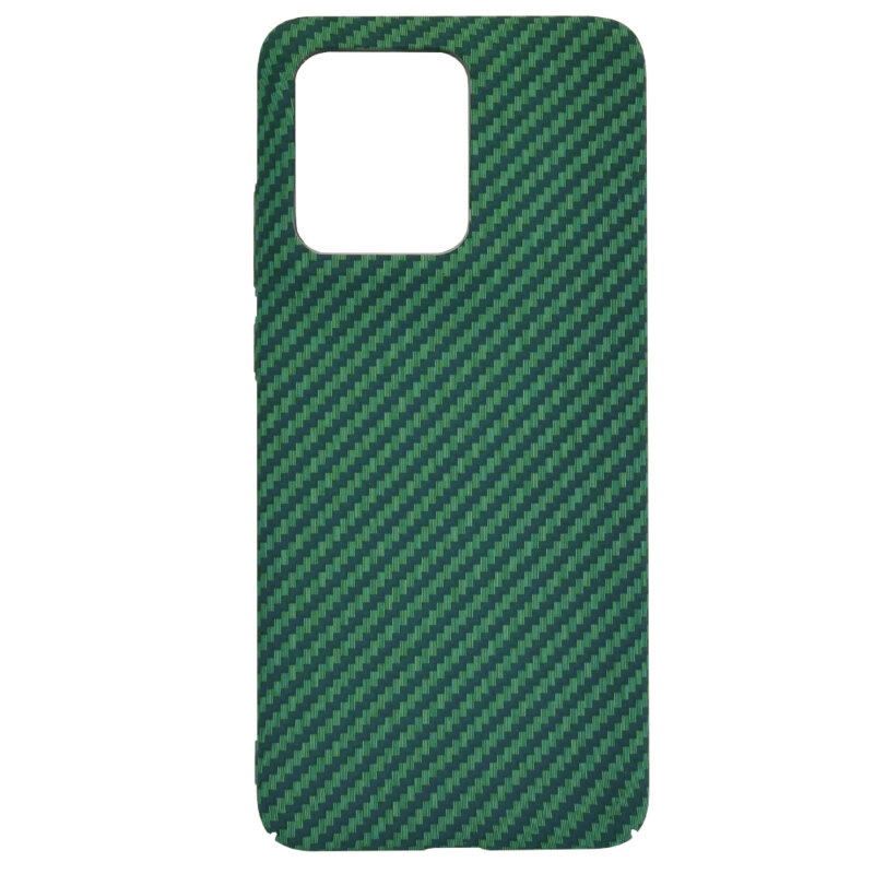 Husa pentru Motorola Edge 50 Neo, Finisaj Premium cu Textura de Carbon, Design Elegant, SKDR CarbonFlex - Verde - 2 | YEO